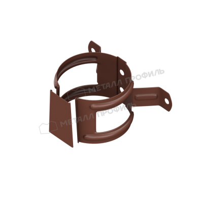 Держатель трубы  на дерево Д100 (Хомут ) (Казань) 8017 шоколадно - коричневый